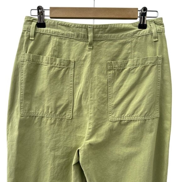 The Great Vintage‎ Straight Relaxed Fit Pants Flat Front Pockets Green Women 28 - Picture 14 of 16